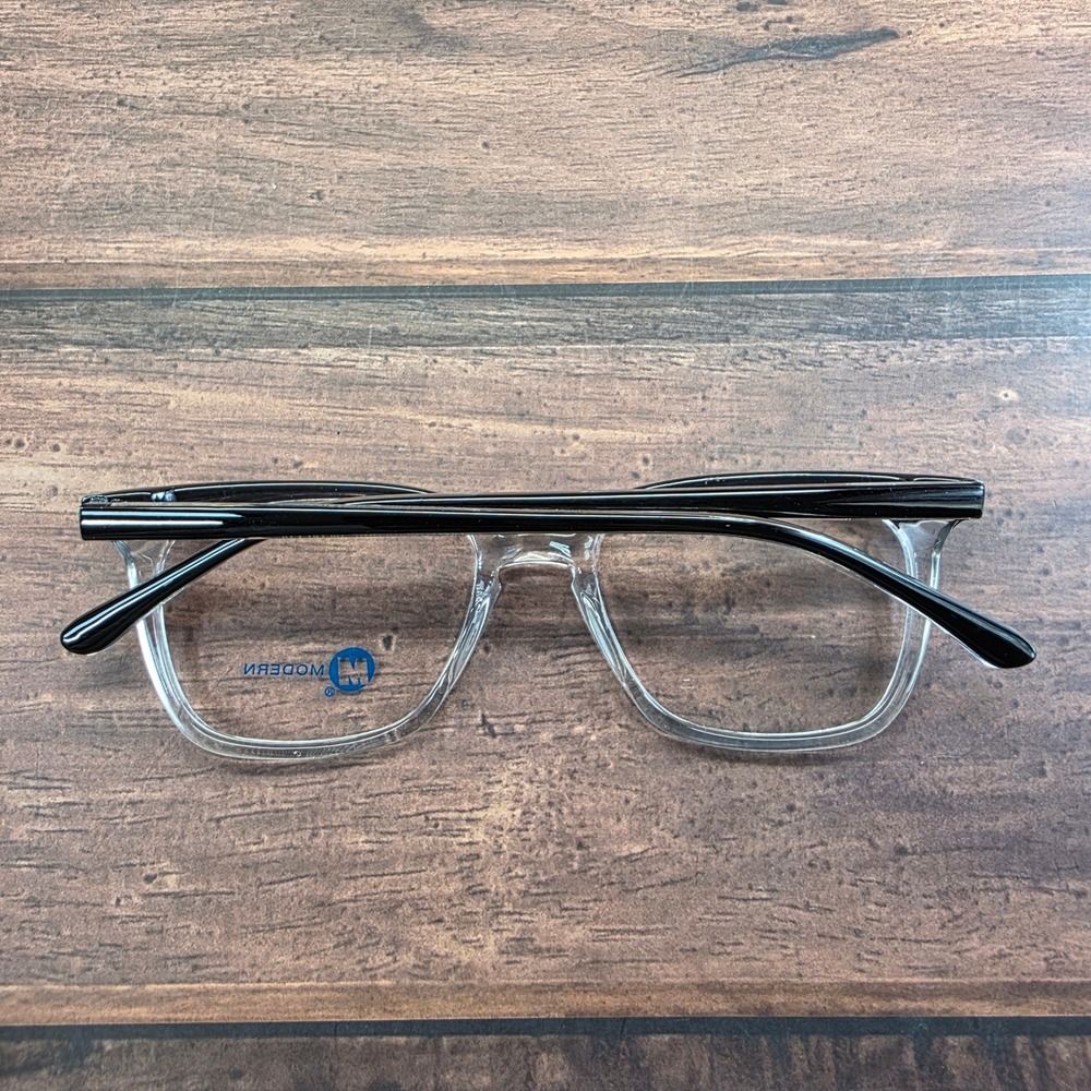 Modern Welcome Eyeglasses Crystal‎ Black Square Frame 49/19/140 Demo Lenses - Picture 8 of 9